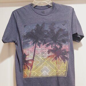 Dark Bluish Gray Body Glove Palm Tree design T-Shirt by Call your Mother Sz M